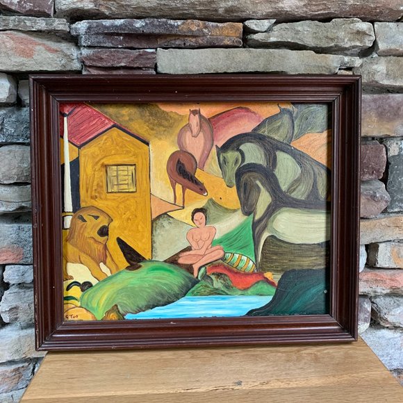 Oil Painting Reproduction The Dream by Franz Marc Signed G.Tuo - Picture 7 of 9